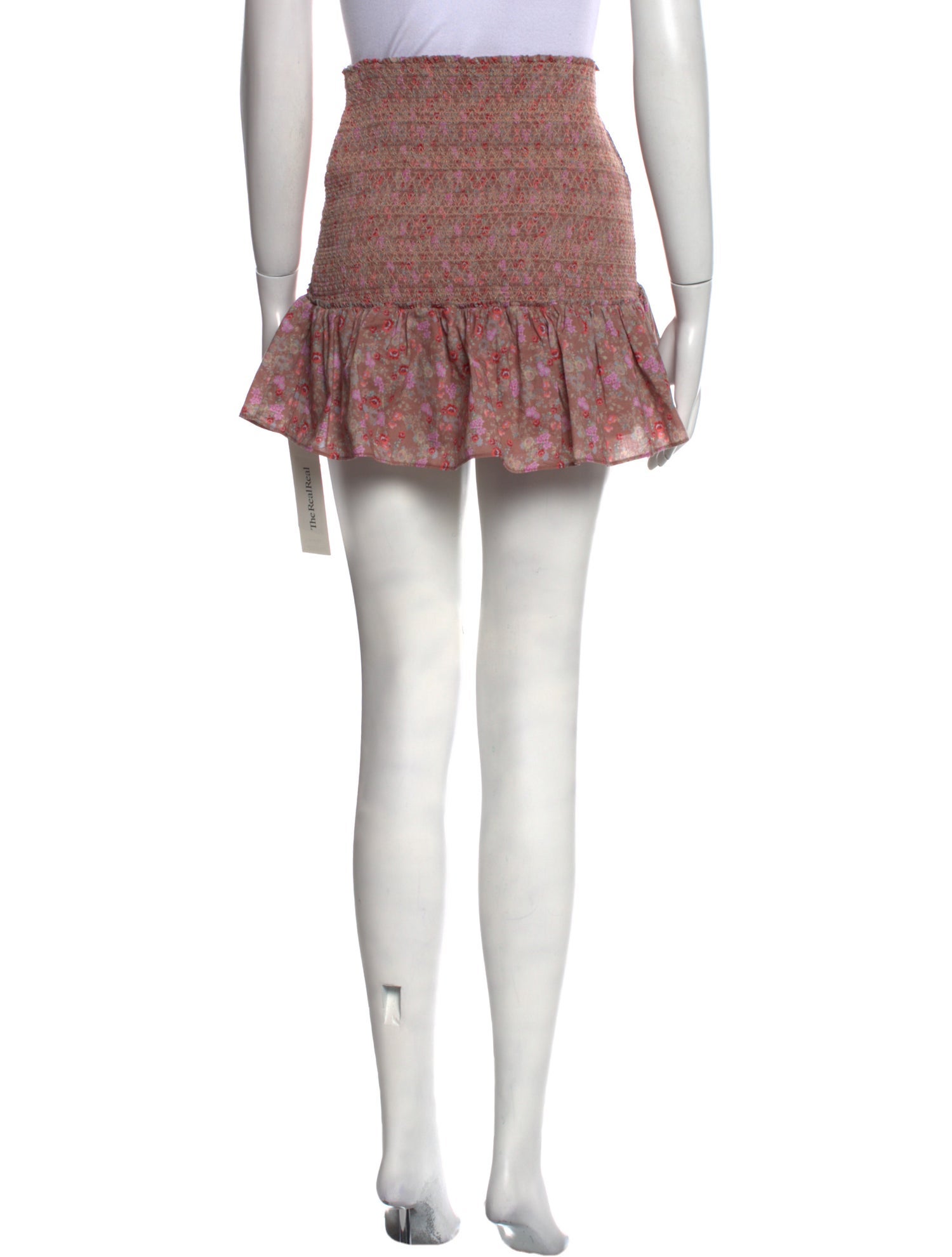 LoveShackFancy Floral Print Mini Skirt